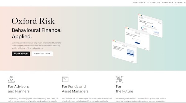 Oxford Risk's website