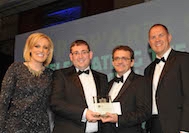 Dan Atkinson picking up his award last year