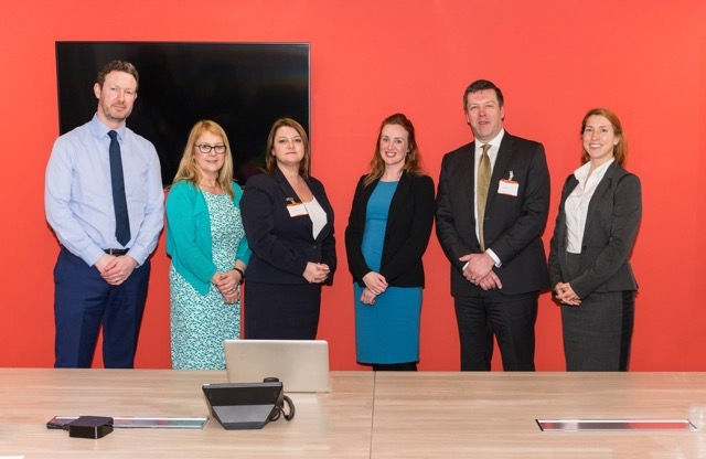 Left to right: Jon Landy and Angela Maher of Acumen Financial Partnership, with speakers Susan Sherry and Katie Austin from Hill Dickinson, Ed Midgeley from Isle of Man Assurance and Jaclyn King-Gibson from Rathbone Investment Management.