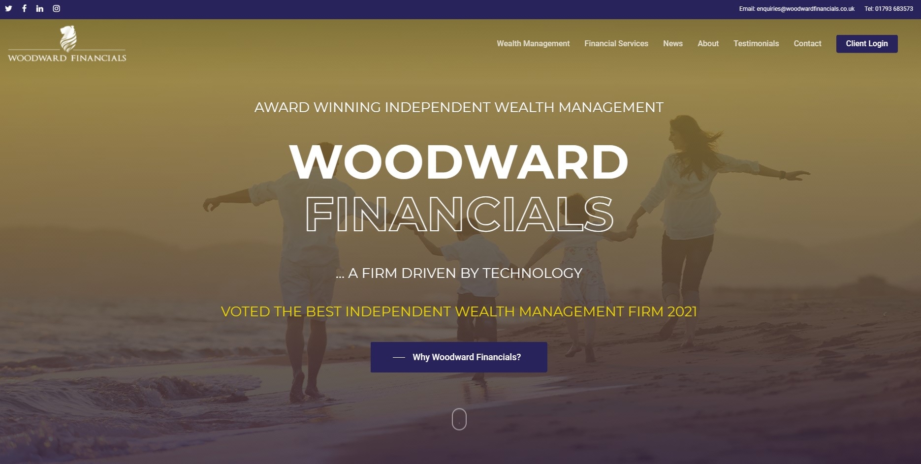 Woodward Financials' website