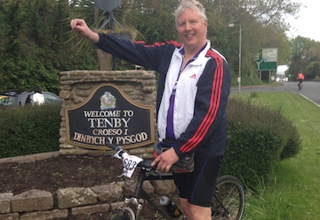 IFP's Nick Cann after completing 100 mile charity bike ride