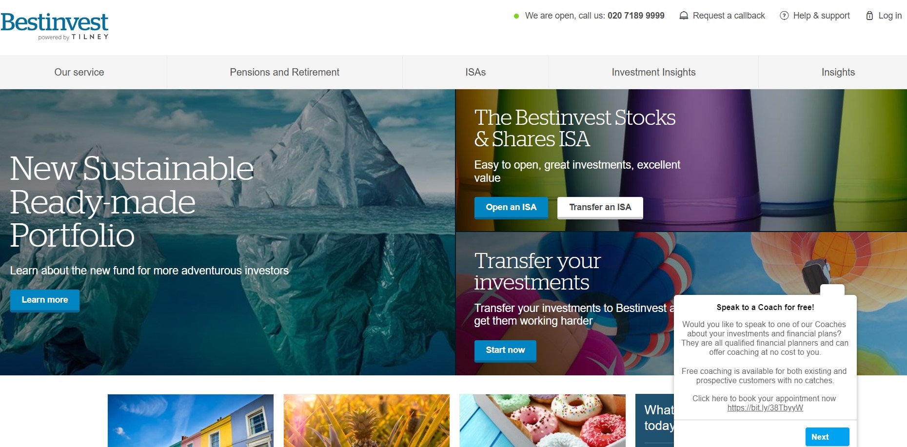 Bestinvest's website