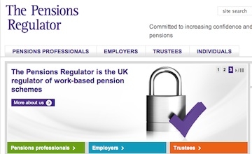 The Pension Regulator website