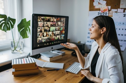 Video calling was widely used during Financial Planning Week (picture posed by model)