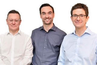 L-R: Scott Moore, Euan Brown and Ross Hunter of Juniper Financial Planning