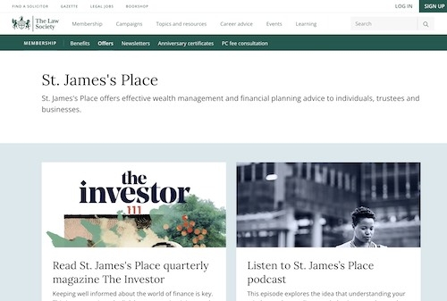 Law Society deal with St James's Place