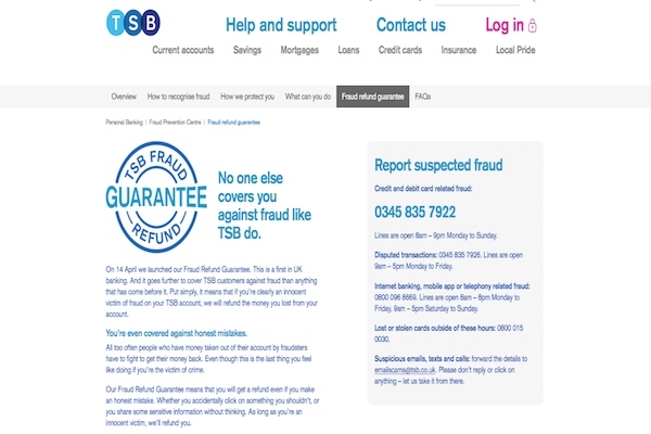 TSB fraud refund guarantee