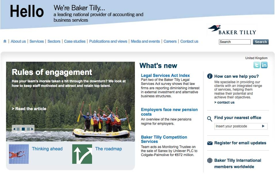 Baker Tilly tax specialists' website