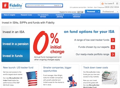 Fidelity's website