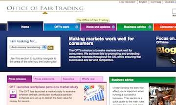 Office of Fair Trading website