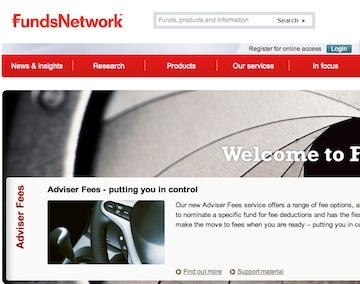 Fidelity FundsNetwork website