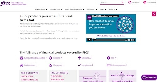 The FSCS' website