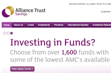 Alliance Trust Savings website