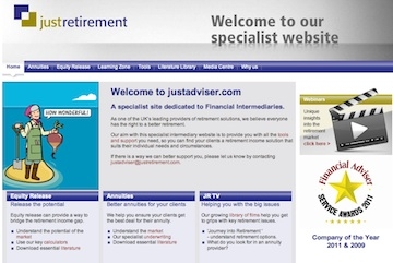 Just Retirement website