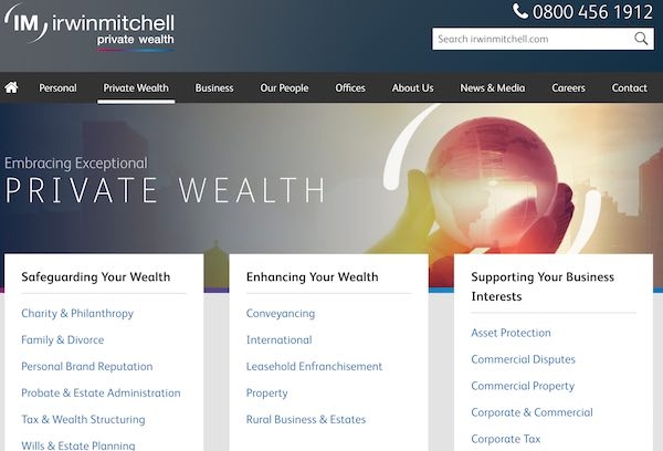 Irwin Mitchell website