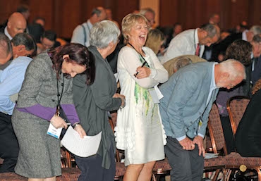 The delegates taking part in the session