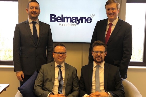 Ben Smalley (second left) with his fellow Belmayne Foundation partners