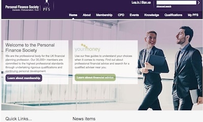 Personal Finance Society website