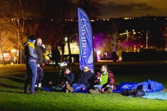 Unividual at the Big Bath Sleep Out