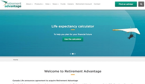 Retirement Advantage website