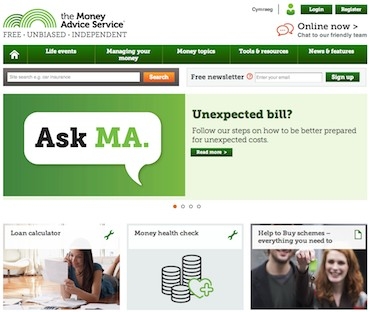 Money Advice Service website