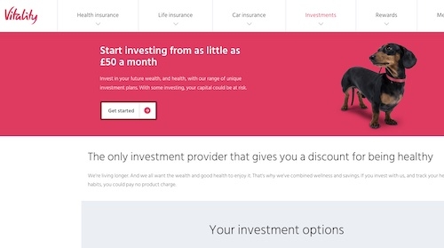 VitalityInvest website