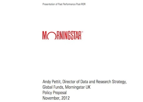 Morningstar policy paper on presenting past performance