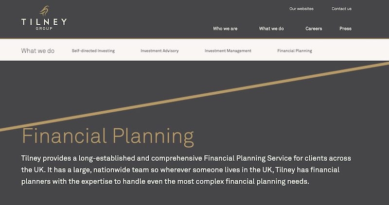 Tilney Financial Planning website