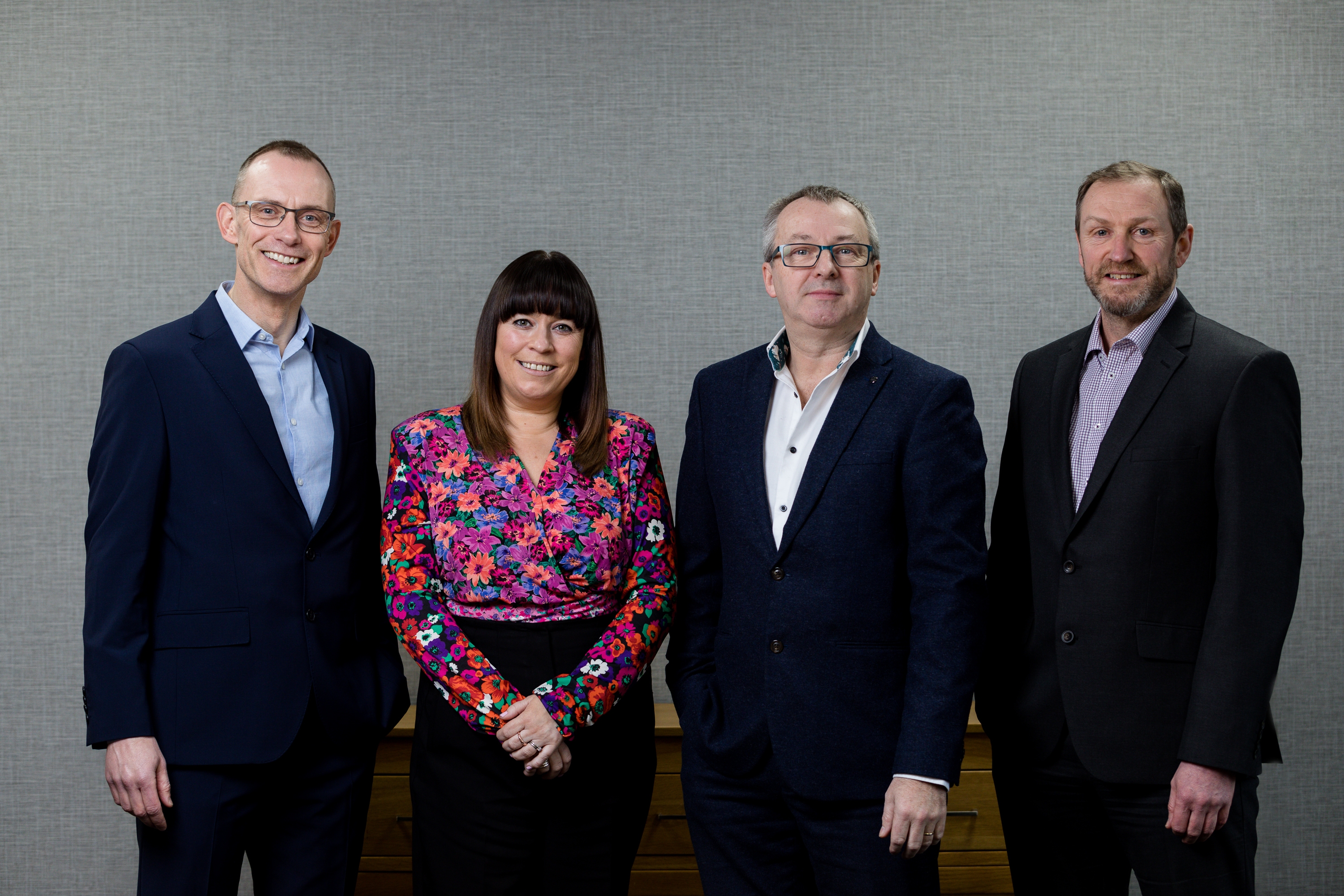 From left to right: Steven Quirk, Katherine Ellis, Alex McNee, Dave Brew.