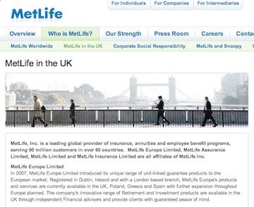 MetLife's website