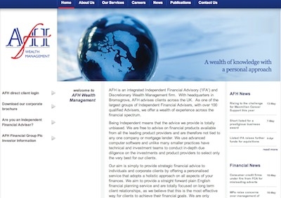 the AFH website