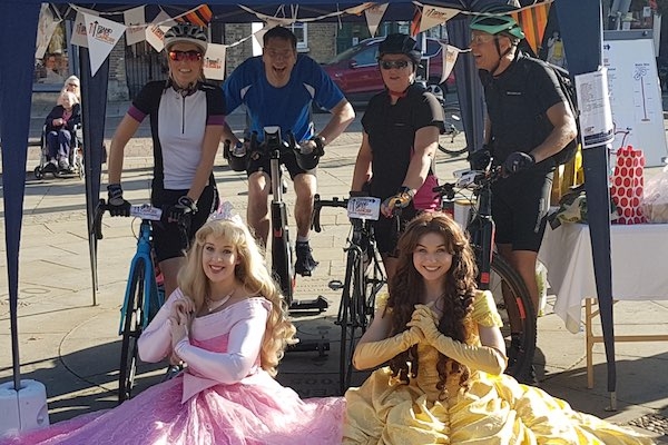 The Beacon charity cyclists (joined by some 'princesses') at the event earlier this month