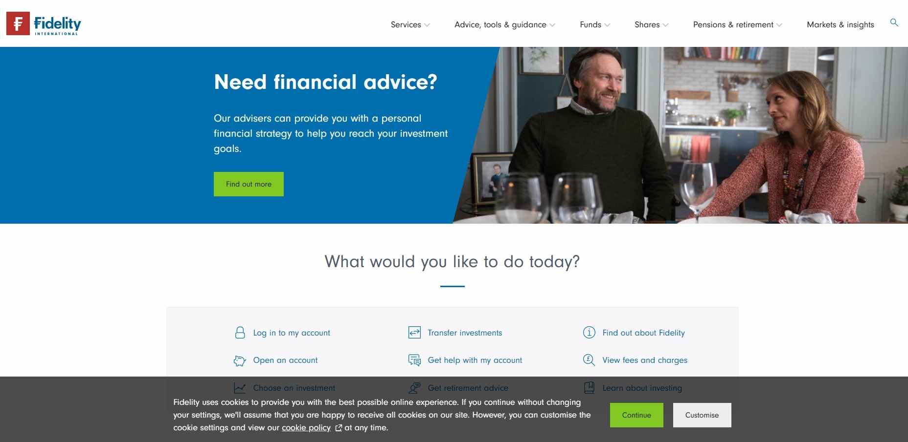 Fidelity International's website