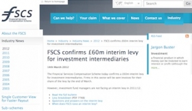 FSCS imposes &#039;unwelcome&#039; £60m interim levy on advisers
