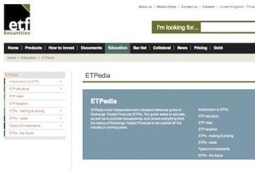 ETF Securities website