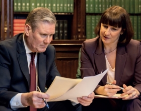 L-R: Keir Starmer and prospective next Chancellor Rachel Reeves. Image from 2024 Labour manifesto