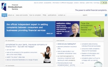 Financial Ombudsman website