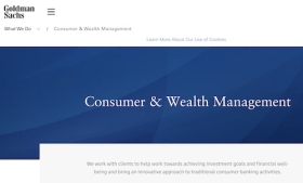 Goldman Sachs provides a number of services including consumer and wealth management 