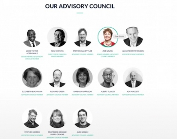 The TSIP website: Members of its advisory council