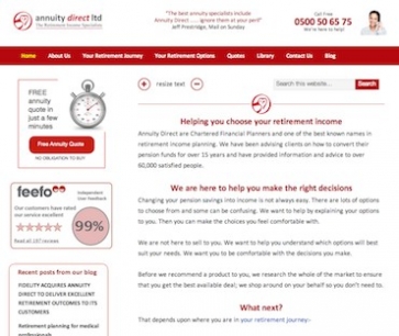 Annuity Direct website