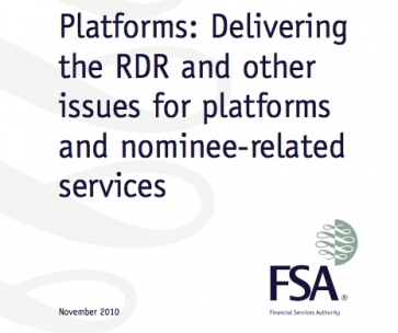 Platform paper CP10/29 from the FSA in 2010