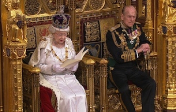 The Queen reading the Queen&#039;s Speech in Parliament. Source: Parliament UK