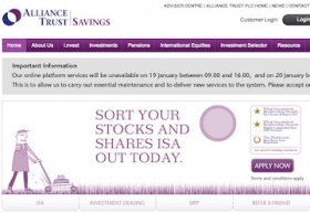Alliance Trust Savings website