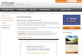 JP Morgan offering CPD workshops to help advisers attain SPSs