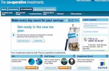 Co-operative Bank website