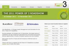 Register for Power of 3 roadshow with leading fund managers