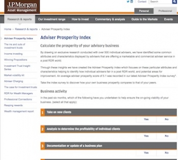 JPM Morgan AM &#039;Adviser Prosperity&#039; Index