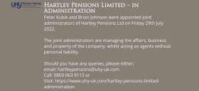 Hartley Pensions in administration