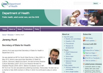 Department of Health website