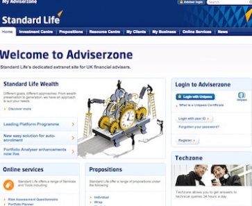 Standard Life adviser website